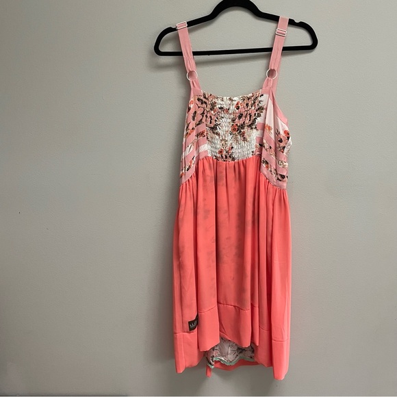 Matilda Jane Honeyed Peach Elegance Dress smocked floral size large - Picture 3 of 9